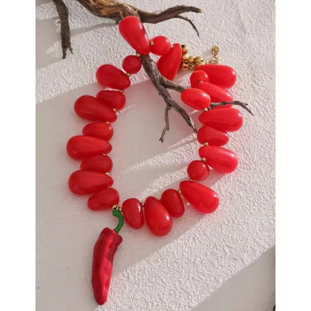 Red Chili Pepper Hot Necklace